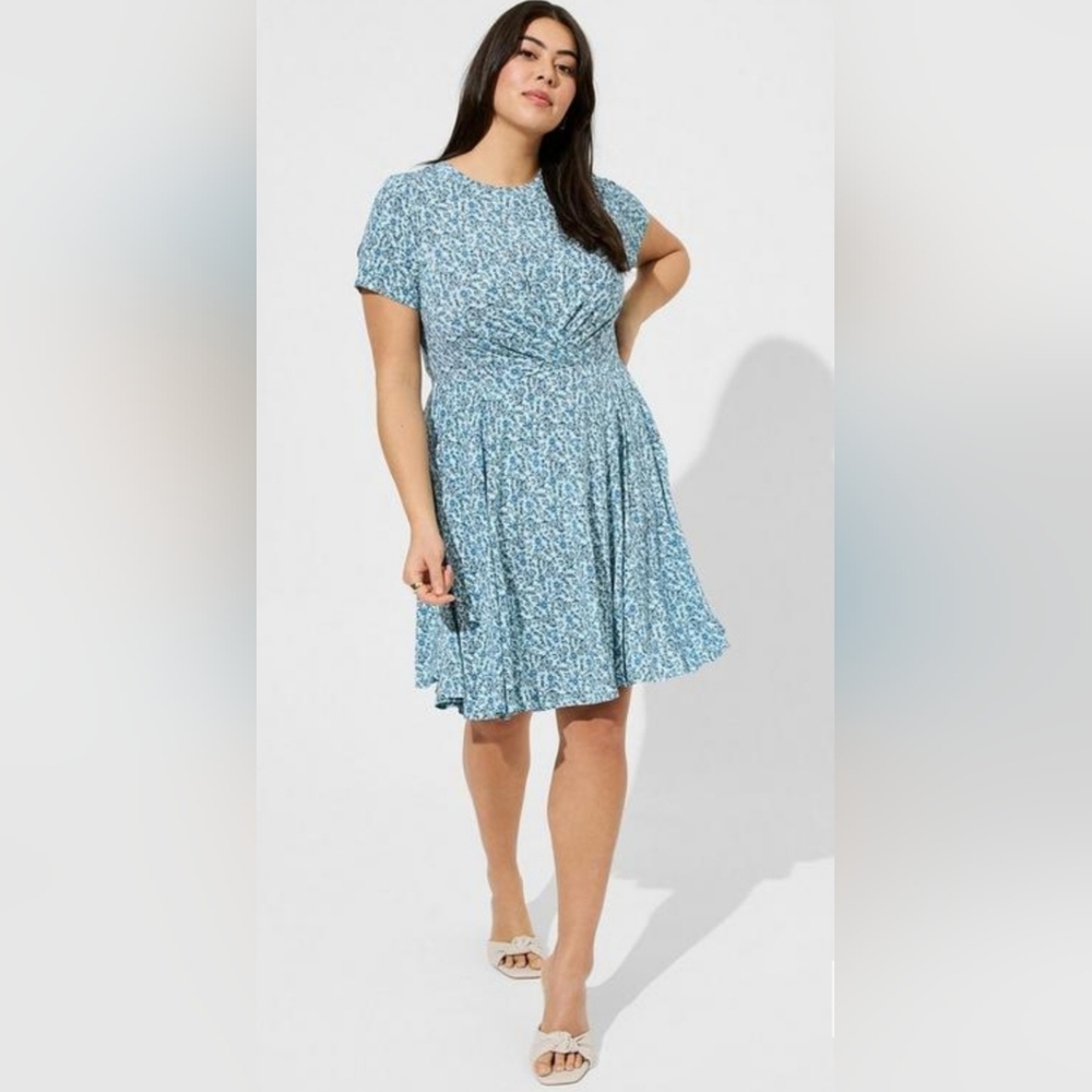 Torrid Super Soft Drape Front Skater Dress, NWT, size 3X